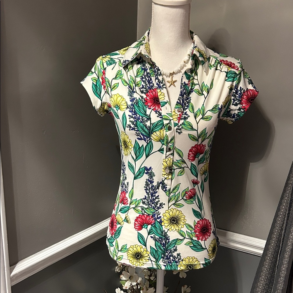 Alfani Floral Blouse - Multicolor